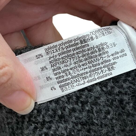 Zara Lady Jacket Cardigan Small Striped Gray Multi Gold Button Preppy Classic - Picture 8 of 9